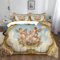 Bettwäsche Set 135x200cm Retro Engel Antike Römische Kunst 3D Polyester Baumwolle Bettbezug Sets, Weich Atmungsaktiv Bettbezüge mit 2 Kissenbezug 80x80 cm, für alle Jahreszeiten