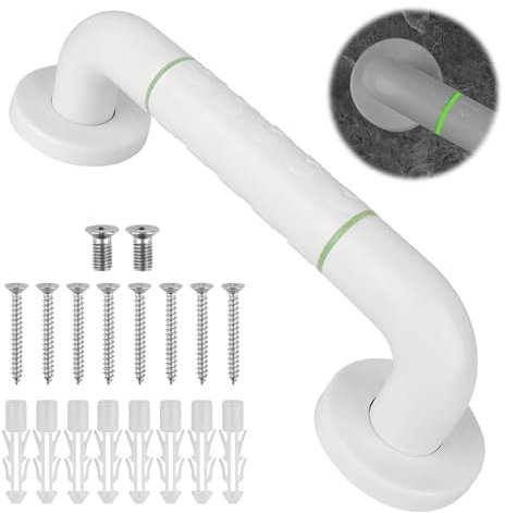 TNOMSNO Baño Asa de Seguridad, 30cm Agarraderas Baño para Mayores Asa de Seguridad Antideslizante, ntideslizante Agarrador Ducha Personas para Paredes, Baños, Bañeras, Escaleras
