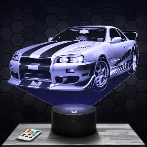Nachttischlampe N. Fast and F. 11 Deko Supercar Kollektion, Geschenkidee für Männer, Sportwagen Nachtlicht Erwachsenendekoration für das Schlafzimmer, originelle Weihnachtsgeschenkidee für Männer. TOP