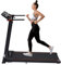 Merax Faltbares Laufband, Walking Pad mit Steigung, Schreibtisch Laufband mit LED-Anzeige, für Zügiges Gehen, Joggen, 1,5 PS Motor, 1-12 km/h, Schwarz