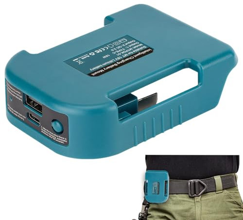 USB Battery Adapter for Makita Compatible with Makita USB Battery Adapter,with USB C and DC Ports 18V/20V Max Li-Ion Batteries(Adapter Only)
