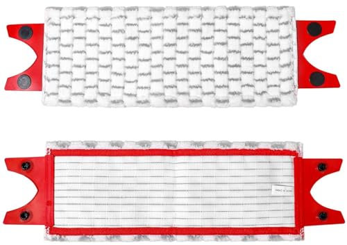 GSDGV 2 Pack Mop Heads Refill, Microfibre Flat Mop Refills for Hard Floor, Wood, Tile, Laminate (Grey)