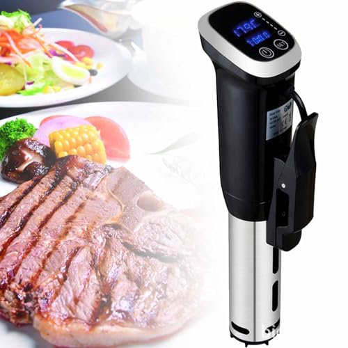 NVYAZJ Cuiseur sous Vide 1200W, Chauffage par Circulation d'eau À 360° Circulateur d'eau À Immersion Silencieux avec Écran Tactile, Contrôle Précis De La Température Et Réglage De La Durée.
