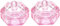 2Pcs Pink Glass Nail Art Cups Nail Dipping Jars Nail Dappen Dishes Bowls Nail Powder Holders Nail Liquid Containers with Lid Nail Salon Hexagon Nail Polish Art Supplies