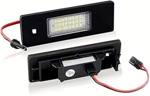 XYWOPO 2Pcs LIGHT 24SMD License Number Plate Light, for BMW, 1 Series E81 E87 E87N F20 F21 Car Light Source Car Lamps Car License Plate Light