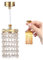 Dollhouse Lights 4 1/12 Scale LED Crystal Chandelier Dollhouse Lighting Battery Powered Chandeliers Miniatures Luxury Decoration Ceiling Lamp Accessories, Gold