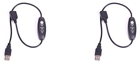 Uikdjgu 2X USB 5V-12V Temperature Controller Heater Thermostat 3-Speed Adjustable 24W