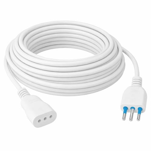 Prolunga Elettrica 15M con Spina 16A e Presa Bipasso 10/16A | Cavo di Alimentazione per Uso Domestico e Professionale 250V