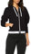 Calvin Klein Damen Top Hoodie Full Zip mit Kapuze, Reißverschluss, Black, L