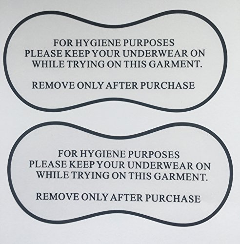 Adhesive Protective Hygiene Try On Stickers/Labels | Barrier/Liner for Swimsuits, Swimwear and Lingerie (2000, Standard)