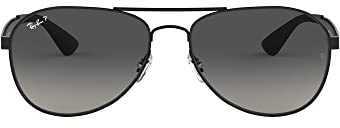 Ray-Ban Rayban Herren 0RB3549 002/T3 61 Sonnenbrille, Schwarz (Black/Greygradientdarkgreypolar)