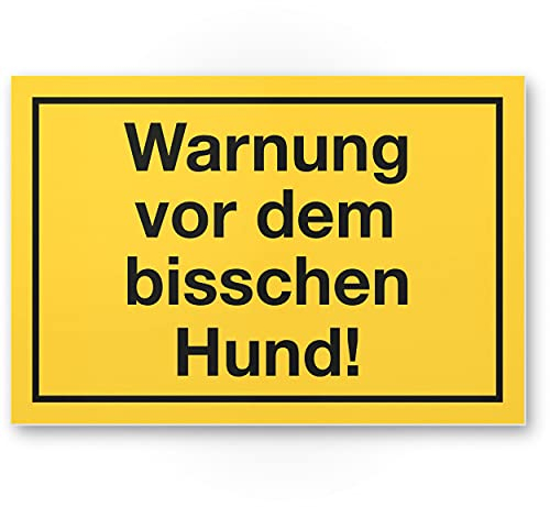 Komma Security Warnung Vor Dem Bisschen Hund - Lustiges Schild Hinweisschild Grundstück - Türschild Haustüre Warnschild Kleine Süße Hunde - Achtung Witzig