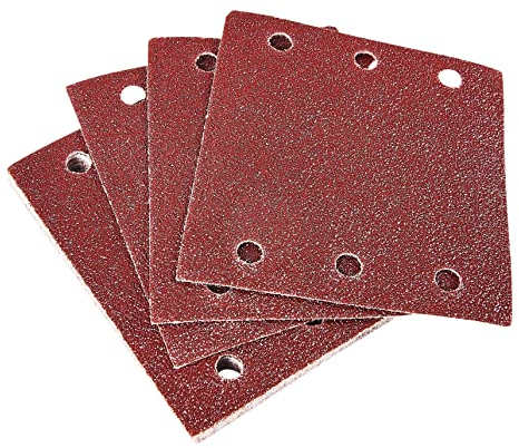 Amtech V4040 P60 Hook and Loop Square Sanding Sheets, 10 Piece Set, 110mm x 100mm Sanding Paper