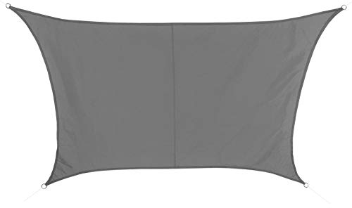 BB Sport Sonnensegel 3m / 4m x 2m Granit Trapez Wetterbeständig Wasserabweisend Sonnenschutz 100% PES Sichtschutz Windschutz UV Schutz Schattenspender