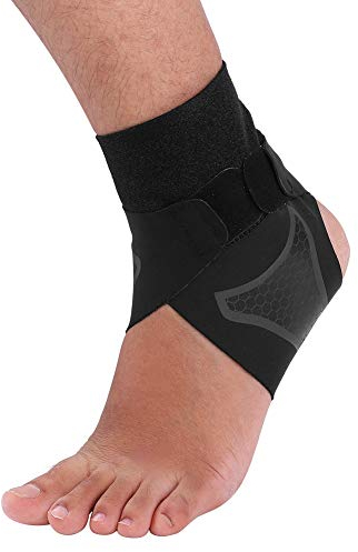Knöchelbandage Atmungsaktives Neopren Fuß-Bandage Einstellbar Fußgelenkstütze Hilft Verstauchungen zu verhindern, Sprunggelenkbandage für Damen, Herren, Kinder(S-Pied gauche)