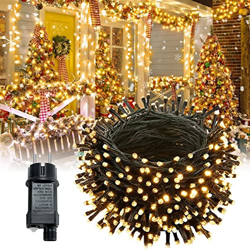 LARS360 80M LED Lichterkette 800er LEDs Warmweiß Lichterkettenvorhang Deko Lights Leuchte Beleuchtung Wasserdicht IP44 mit 8 modi für Innen Außen Party, Feier, Hochzeit, Weihnachts