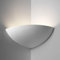 MAZZOLA LUCE Applique angolare di gesso ceramica bianco verniciabile lampada per angolo parete