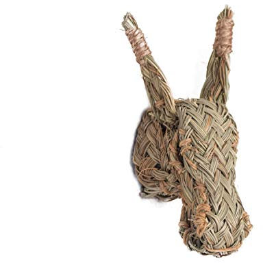 Jarapa Home Figura Decorativa de Esparto - Cabeza de Burro Trenzada a Mano, Hecha en España. Decoración Estilo Boho Chic, Natural o rústico (Modelo 0)