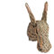Jarapa Home Figura Decorativa de Esparto - Cabeza de Burro Trenzada a Mano, Hecha en España. Decoración Estilo Boho Chic, Natural o rústico (Modelo 0)