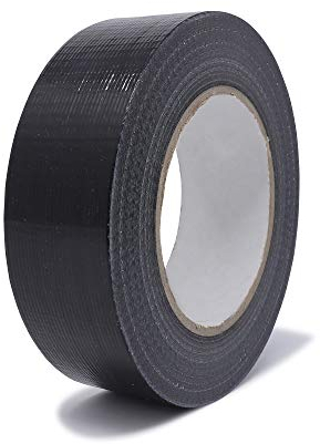 gws Gewebe-Klebeband 1 Rolle Premium Qualität | Naturkautschuk-Panzer-Duct-Tape | von Hand reißbar | Steinband |50 m x 38 mm schwarz