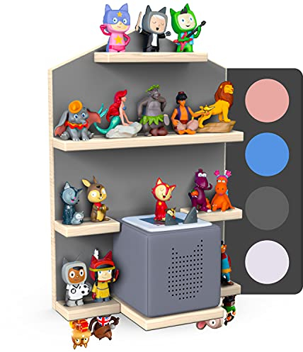 Little Moonshine Regal Original Wandregal Kompatibel mit Toniebox und 32 Figuren Praktische Tonie-Aufbewahrung mit Magnetischem Design - Ideal für Kinderzimmer und Wanddeko