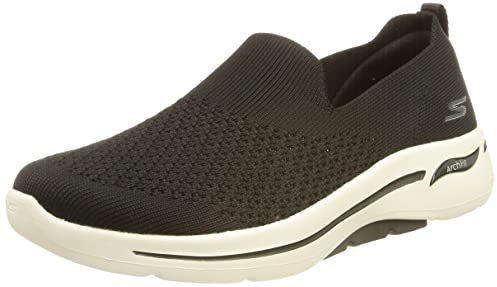 Skechers Go Walk Arch Fit-Delora 124418-BKW, Womens Sneakers, Black, 36 EU