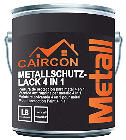 CAIRCON Metallschutzlack 3in1 Rostschutzfarbe für Metall – Grundierung, Rostschutz & Lack – Anthrazitgrau 5L