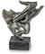 Lifestyle & More Exklusive Deko Büste Skulptur Dekofigur aus Kunststein schwarz/Silber 20x23 cm