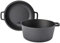TAINO Gusseisen-Topf mit Pfannen-Deckel 6l Dutch-Oven Allzweck-Kochtopf aus Gusseisen Herd Ofen Lagerfeuer Grill