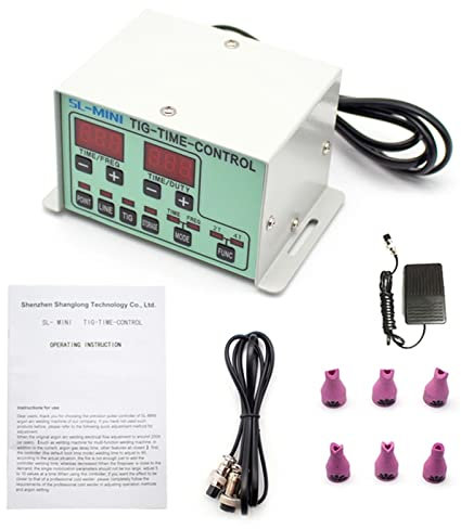 DIY WIG Schweißgerät zum Kaltschweißgerät Edelstahl Mini Punktschweißgerät Zeit Impuls Controller Modifizierter Kaltschweißer(Mit Fußschalter,SL-MINI)