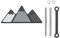 ihreesy Kühlergrill Emblem Logo Abzeichen,Kompatibel für 4Runner Kühlergrill Abzeichen Emblem Dekoration Aufkleber Ersatz 3D Schneebedeckter Berg Abzeichen Trim Autozubehör,Grau