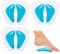 Sibba 3 Paia Di Solette Ortopediche In Silicone Per Supporto Plantare Fascite Gel Tallone Alto Inserti Cuscini (Blu)