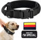 Eeyfarog Hundehalsband Verstellbar mit Kontrollgriff, Taktisch Halsband Nylon, Hunde Halsband Gepolstert, Metallschnalle, für Mittlere Große Hunde Jagd Training Outdoor, Schwarz L Breit