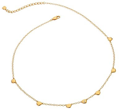 Hot Diamonds x Golden Edit Sterling Silver Beach Necklace | 18ct Gold