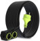 MutecPower 20m Cavo di prolunga con 4 prese Schuko per uso esterno IP44 H05RR-F3G 1,5mm² prolunga a 4 vie con contatti di protezione cavo in gomma da esterno 20 metri nero/verde