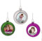 MilyaDE 3 Stück Weihnachtskugeln mit eigenem Bild, Kunststoff innen Glitzer Lametta 6cm, Christbaumkugeln Personalisierte selbst gestalten