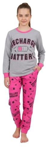 A2Z 4 Kids Girls Traditional Pyjamas - PJS 195 Bettery Pink_3-4