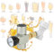 Akozon Keg Mini, Homebrew Beer CO2 Regulator Ladegerät Gas Disconnect Bier Regler mit Anschluss aus Kunststoff 0-60 PSI Überdruckventil Manuell Sicherheit 0-60 PSI