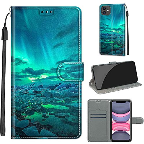 TOMYOU Compatible with iPhone 11 Case, High-grade Pattern Design Leather Flip Wallet Phone Case Cover for Apple iPhone 11