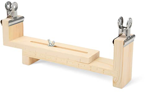Cyrank Armbandmacher, verstellbare Länge Paracord Jig Armbandmacher Holzrahmen Paracord Flechten Weben DIY Bastelwerkzeug