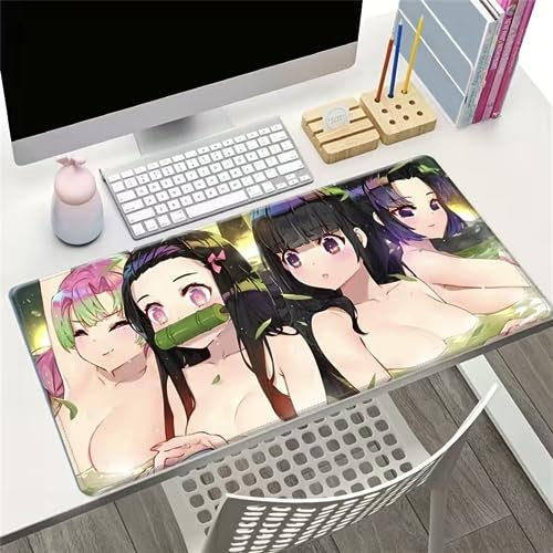 Demon Slayer Sexy Anime Tapis de Souris XXL | Base en Caoutchouc antidérapant | pour Ordinateur Gamer-Bureau-Maison et Portables