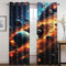 KARPIX Universum Planet Fenstervorhang Weltraum Sternenklar vorhänge Mit Ösen Blickdicht Gardine Für Kinder Und Jugendliche, 2 Paneele (2,280x180cm(2x140x180cm))