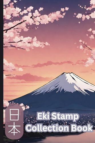 Japan Eki Stamp Book | Mount Fuji at Sunset | 4 x 6 passport sized stamp book: A blank notebook for stamps: eki stamp collection book