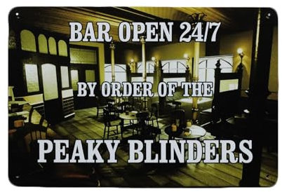 Bar Peaky Blinder blechschild - metallschild - metall poster - retro schilder - blech - wanddekoration - vintage schild - metal sign - dekoschild - mancave - männerhöhle