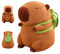Peluche de Capybara, Peluche de Capybara para niños, Carpincho con Mochila de Tortuga, Peluche de Capybara de Regalo, Peluche de Capybara para niñas y niños (23 cm)