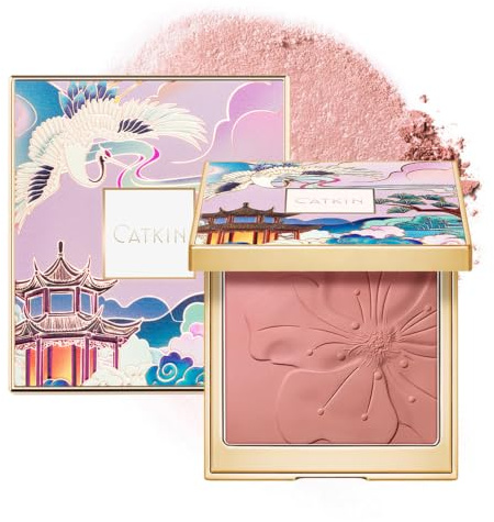 CATKIN Blush Polvere, Altamente Pigmentato, Leggero e Lunga, Opaco, 10g | Fard e Illuminante 2 in 1, Facile da Modellare, Non Forma Grumi, Si Sfuma Facilmente, Idratante, Finitura Naturale e Salutare