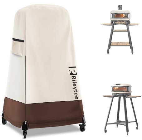 Pizza Oven Cover for Blackstone Standing Pizza Oven Model 6825,Outdoor Heavy Duty 600D Waterproof Dustproof Pizza Oven Cover,Beige&Brown