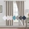 H.Versailtex Curtains for Living Room 100% Blackout Curtains Faux Linen with White Liner Grommet Eyelet Curtains Thermal Curtains for Bedroom, W66 x L72 Inch 2 Panels Set, Natural