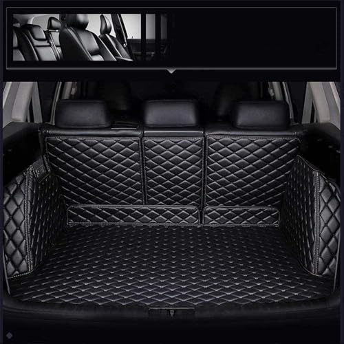ZDHXZYQ Auto Kofferraummatten für VW T4 T5 T6 Multivan/MK6, Langlebiges Wasserdicht Kratzfest Kofferraumwanne Schutzmatte, Innenraum ZubehöR, C-Black Black