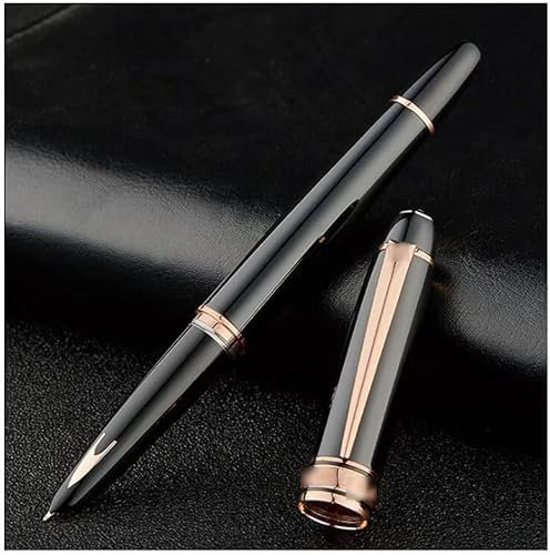 UYHBCNQD luxuriös Füllfederhalter Luxus-Metall-Füllfederhalter mit Luxus-Etui 14 K Goldfeder zum Schreiben von Kalligraphie-Stiften Feder-Tintenstift toll